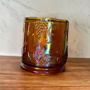 Amber Iridescent Glass Serveware